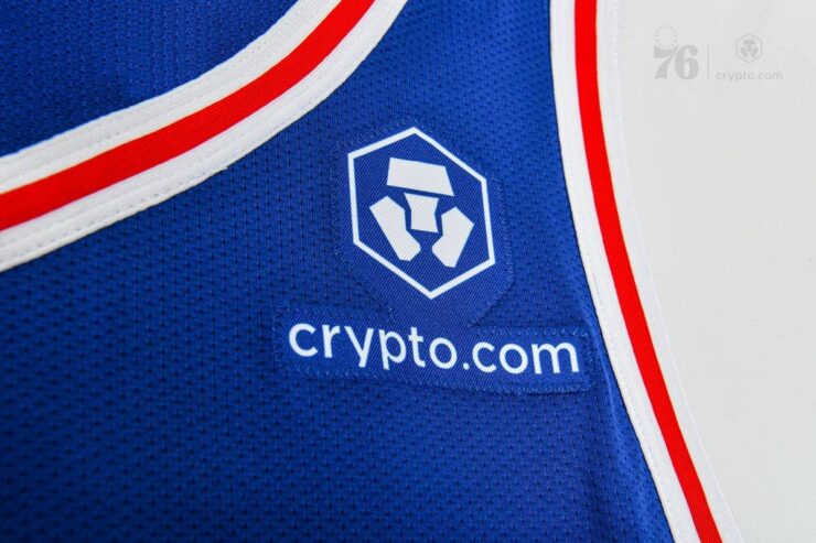 Philadelphia 76ers Name Crypto.com Official Team Jersey Patch Partner